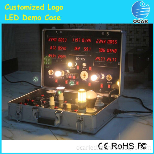 2016 New product portable text led light demo case box ,led showing case